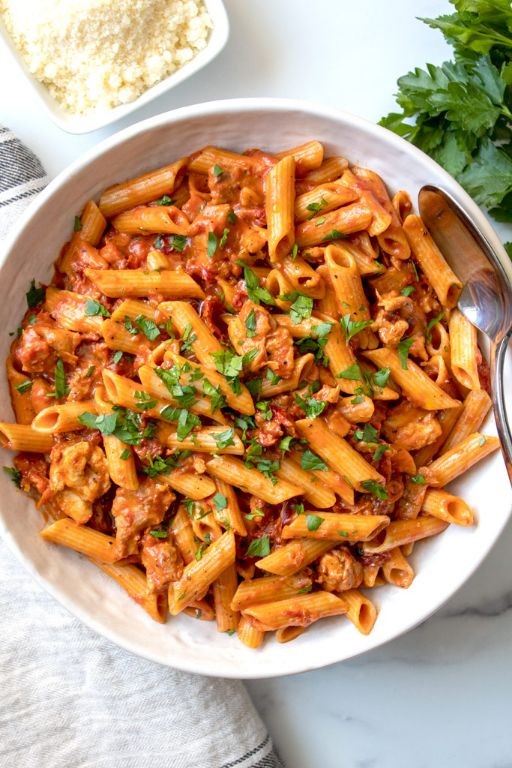 Sun-Dried Tomato Chicken Penne Pasta