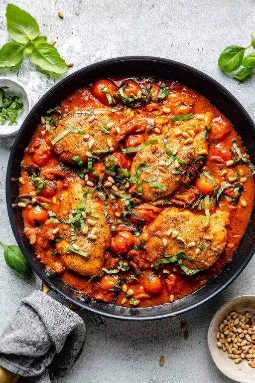 Sun-Dried Tomato and Basil Crusted Chicken