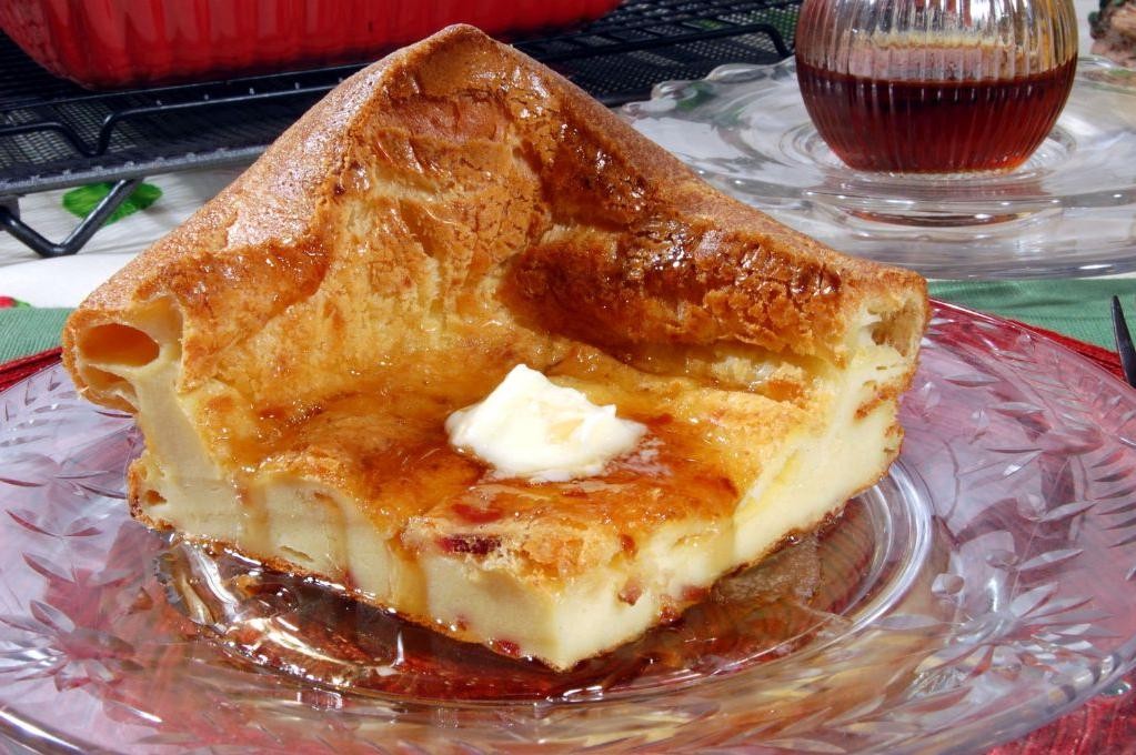 Swedish Pancakes with Maple Syrup and Bacon