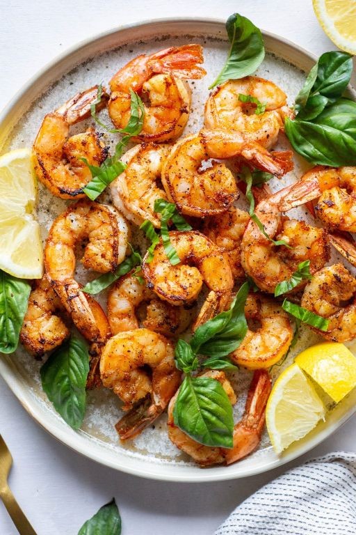 Sweet Basil and Garlic Butter Shrimp
