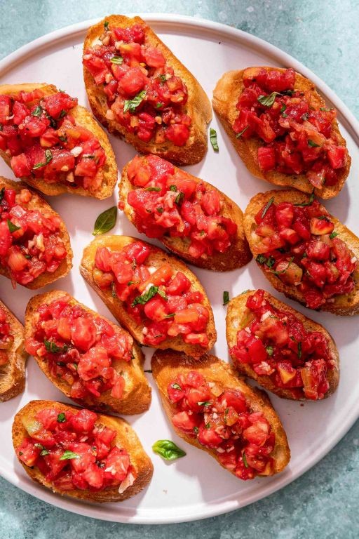 Sweet Basil and Tomato Bruschetta