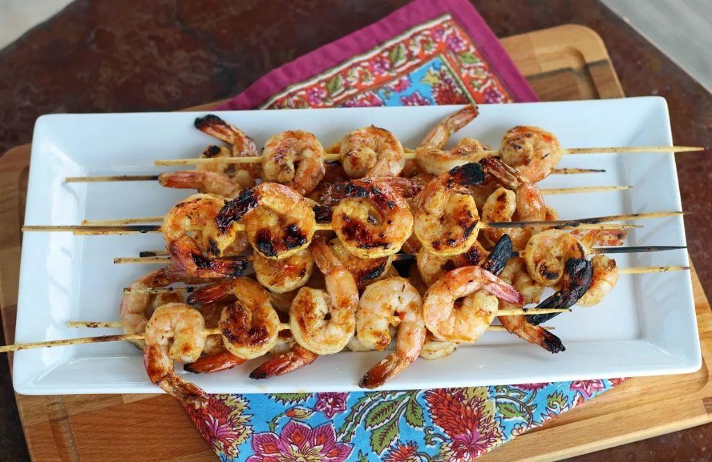 Sweet Chili Chicken and Shrimp Skewers