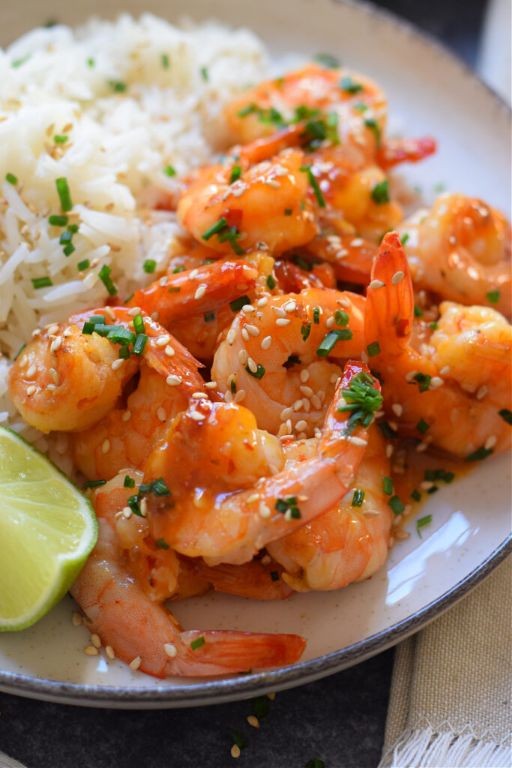 Sweet Chili Shrimp Tapsilog