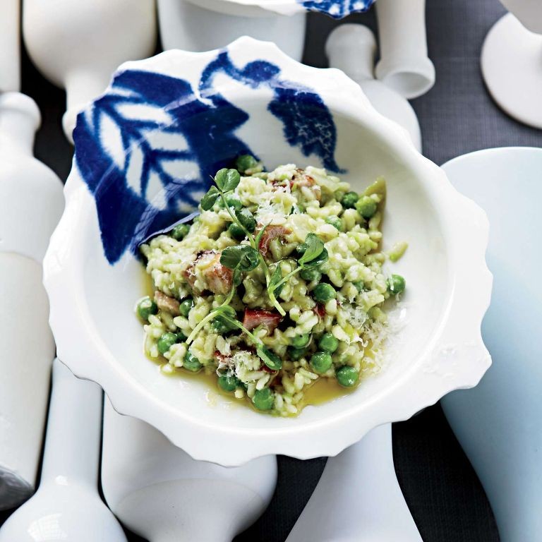 Sweet Pea and Bacon Risotto