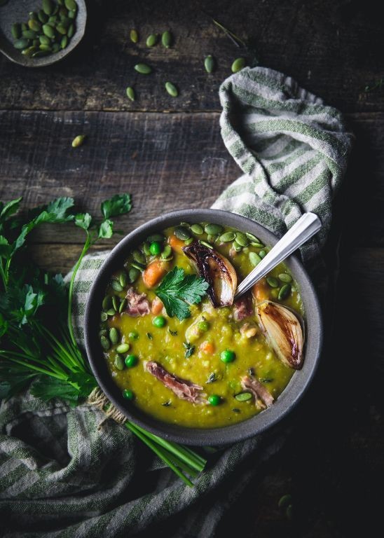 Sweet Pea and Ham Hock Soup