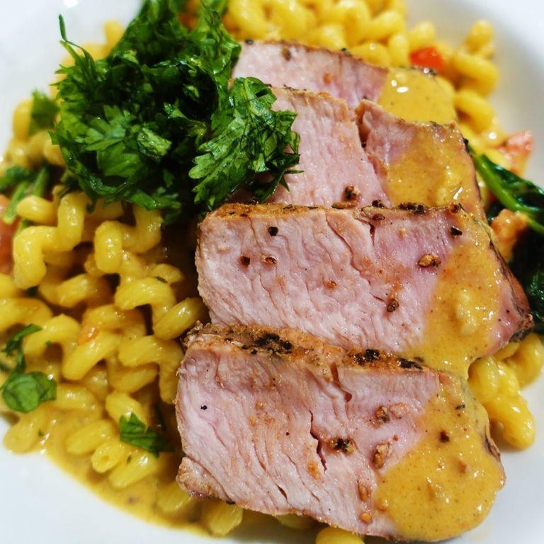 Sweet Plantain and Jerk Pork Rasta Pasta