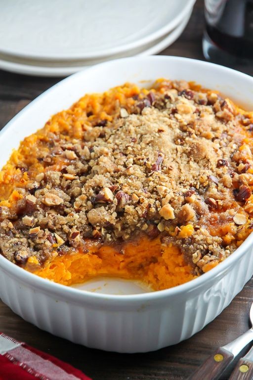 Sweet Potato Casserole with Almond Streusel