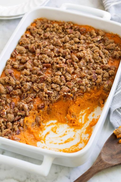 Sweet Potato Casserole with Walnut Topping