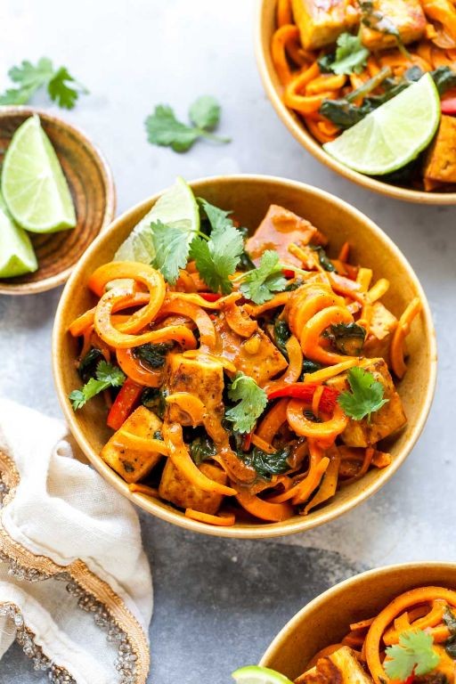 Sweet Potato Noodles with Coconut Lime Dressing