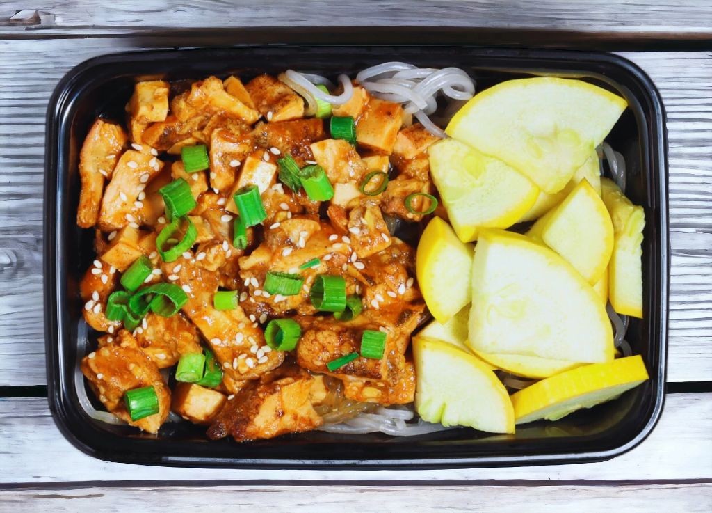Sweet Potato Noodles with Honey Sriracha Glaze