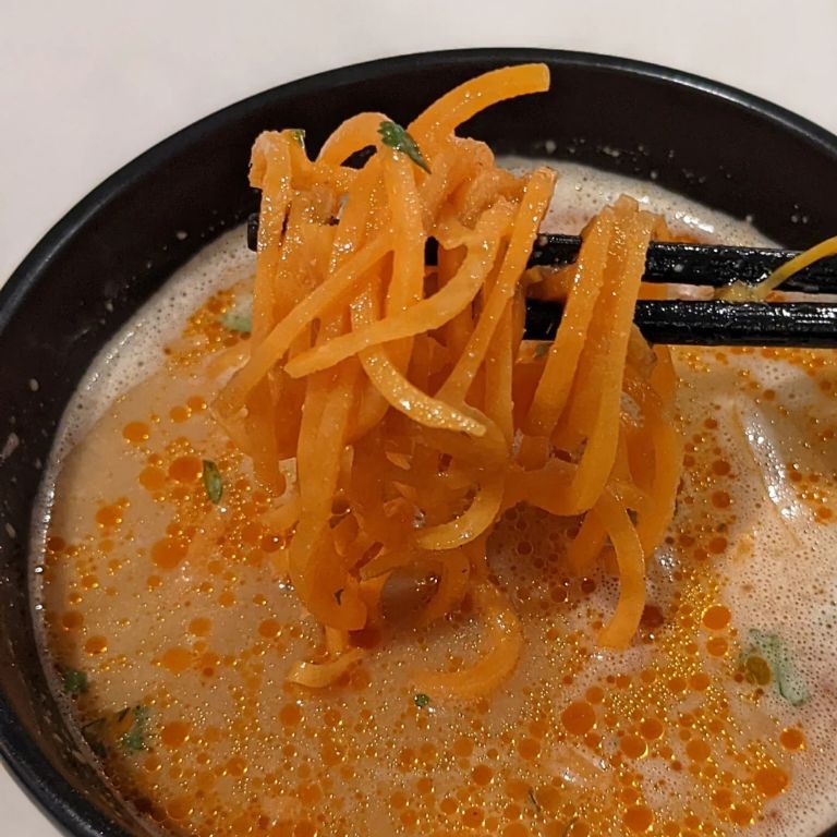 Sweet Potato Noodles with Miso Ginger Glaze