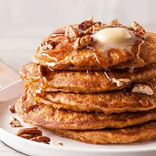 Sweet Potato Pancakes with Pecan Butter