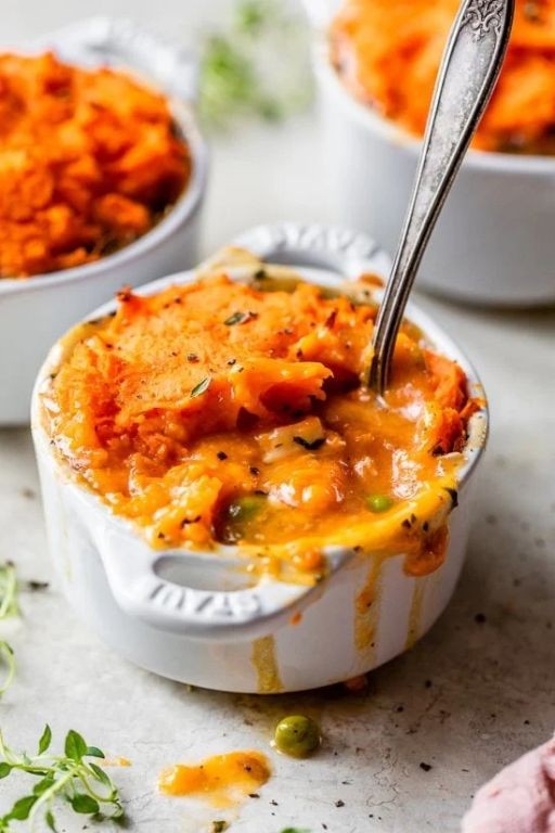 Sweet Potato Topped Turkey Pot Pie