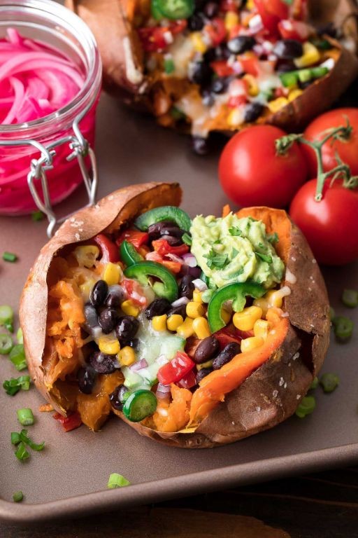 Sweet Potato and Black Bean Baked Shells