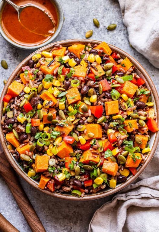 Sweet Potato and Black Rice Salad