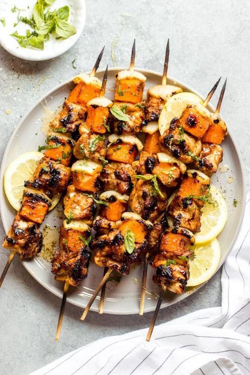 Sweet Potato and Chicken Skewers