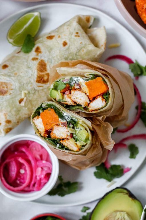 Sweet Potato and Chicken Wrap