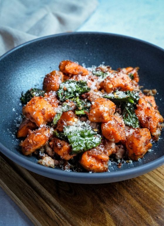Sweet Potato and Kale Gnocchi