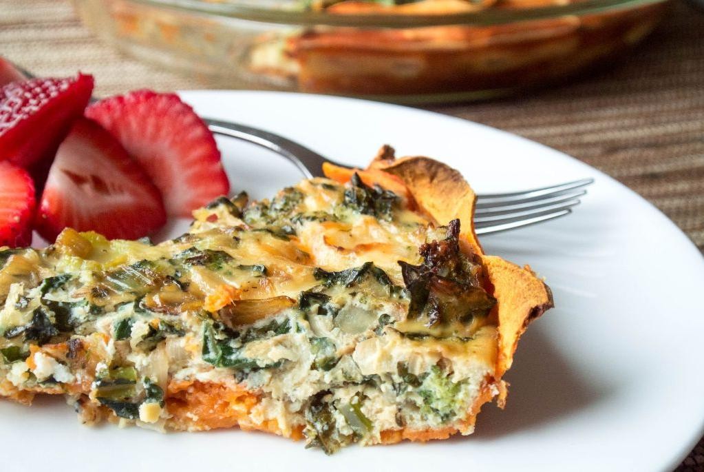 Sweet Potato and Kale Quiche