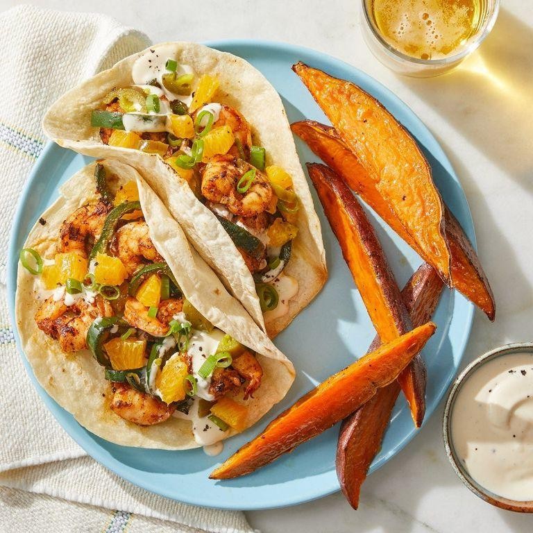 Sweet Potato and Shrimp Protein-Packed Tacos