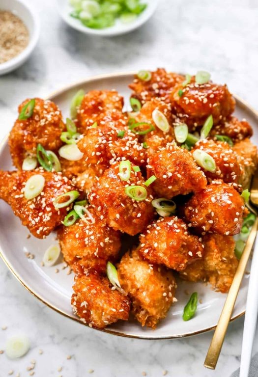 Sweet and Sour Cauliflower Bites