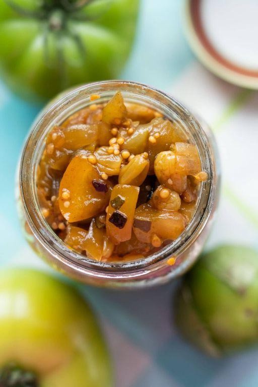 Sweet and Sour Green Tomato Chutney