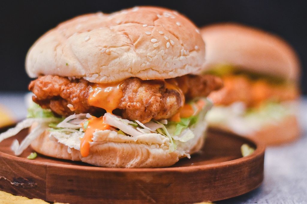 Sweet and Spicy Sriracha Chicken Burger