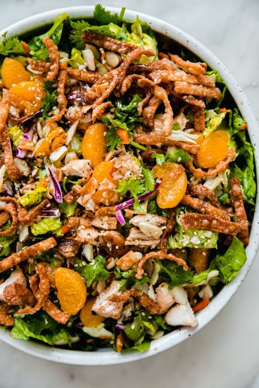 Sweet and Tangy Chicken Salad with Rice Vinegar Dressing