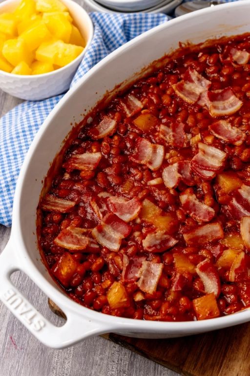 Sweet and Tangy Pineapple Pork and Beans