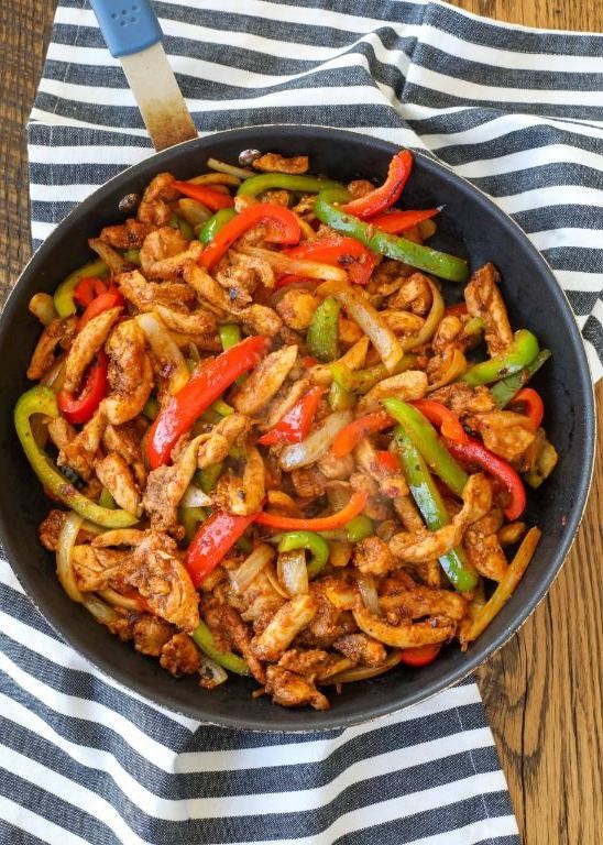 Taco Spiced Seasoned Chicken Fajitas