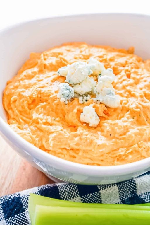 Tangy Blue Cheese and Buffalo Boat Dip