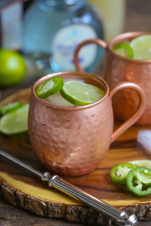 Tequila Ginger Mule with Fresh Ginger