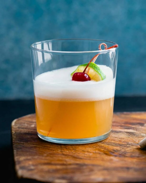 Tequila Sour with Egg White and Bitters