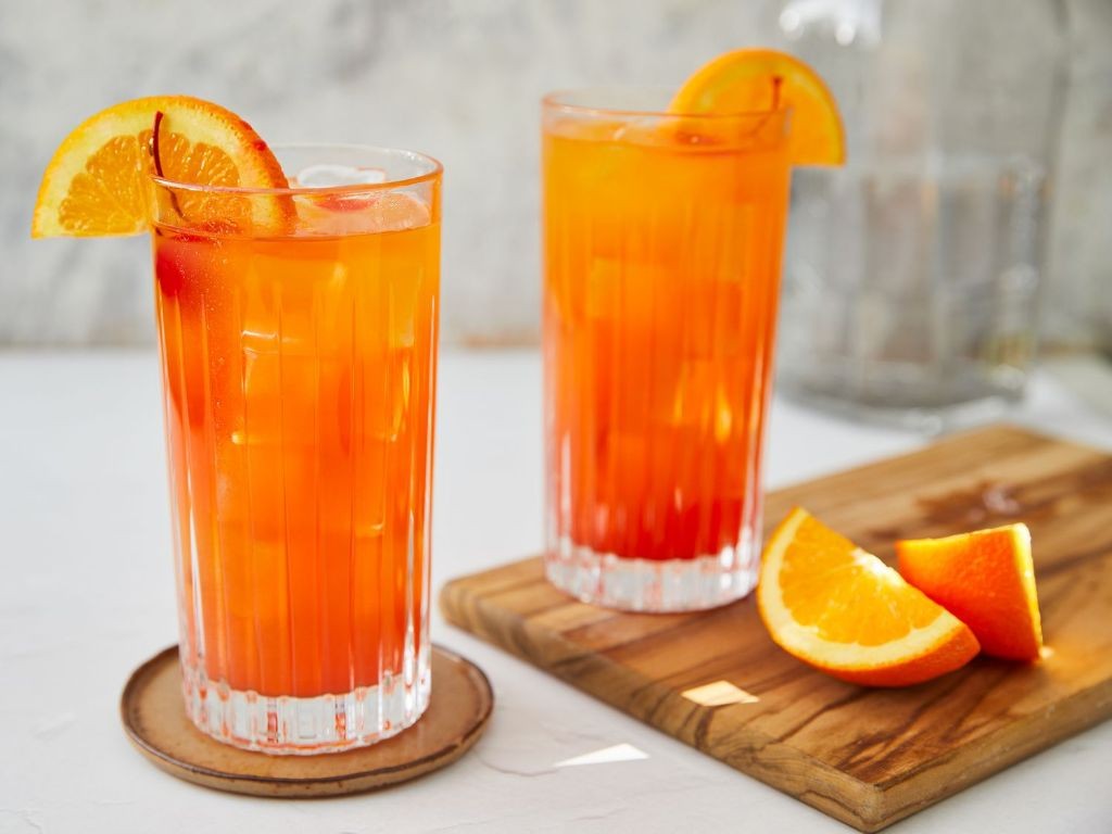 Tequila Sunrise with Orange and Grenadine
