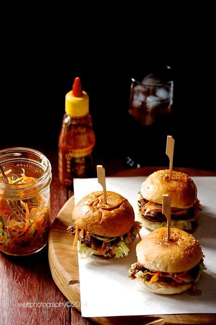 Teriyaki Beef Sliders with Pickled Cucumbers