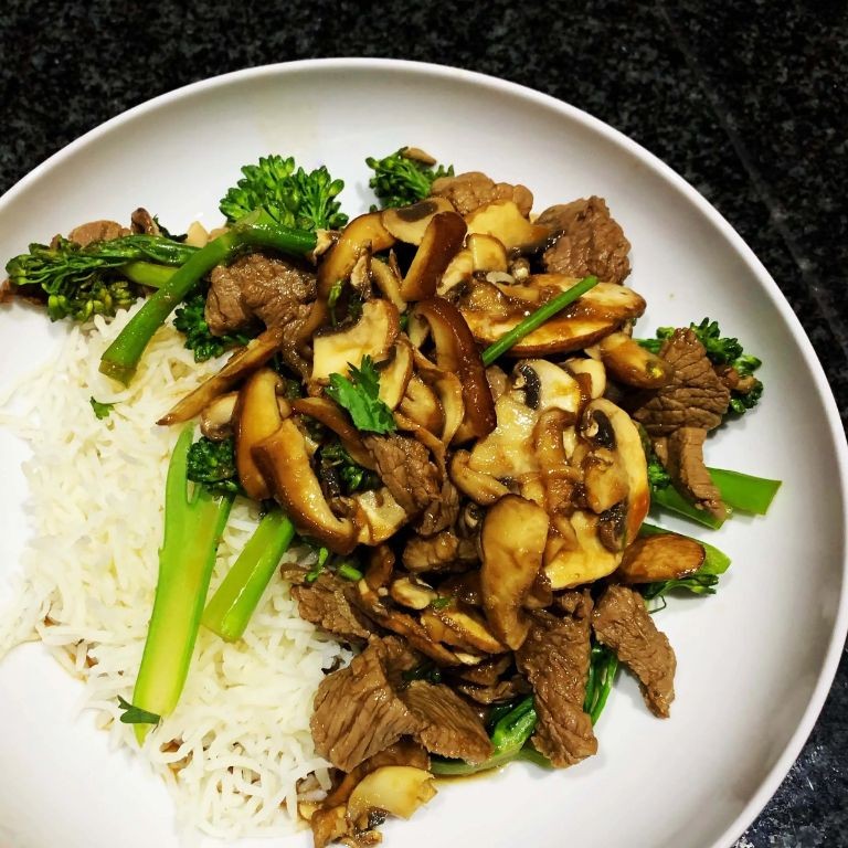 Teriyaki Beef and Mushroom Stir-Fry