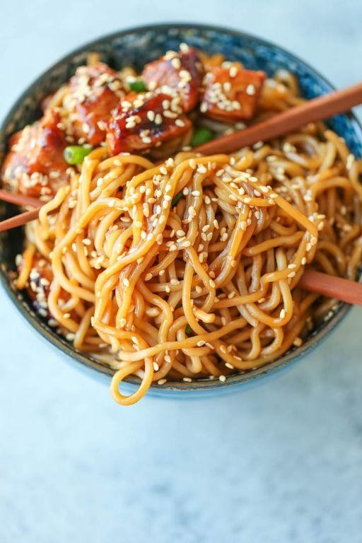 Teriyaki Chicken Egg Noodle Bowl