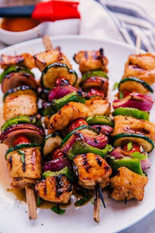 Teriyaki Chicken and Shrimp Kebabs