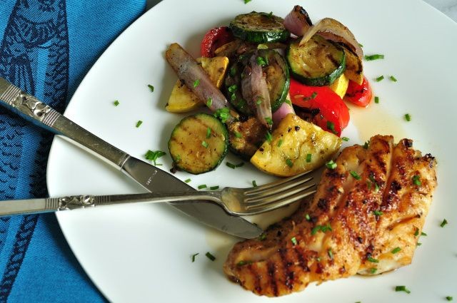 Teriyaki Grilled Rockfish Skewers
