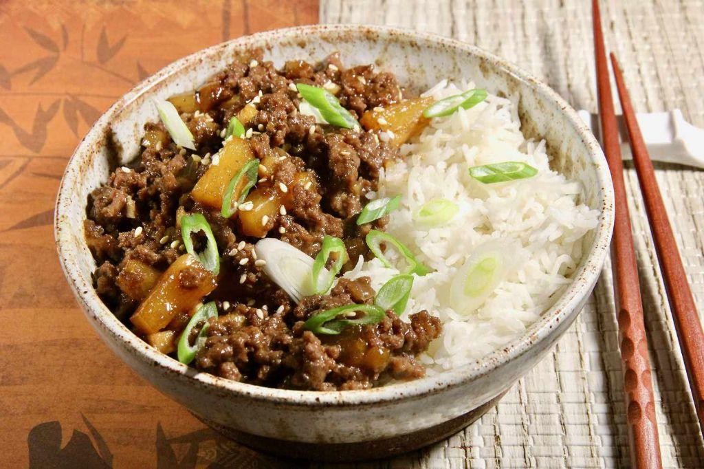 Teriyaki Hamburger and Rice Skillet