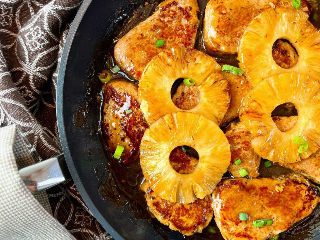 Teriyaki Pork Chunks with Pineapple
