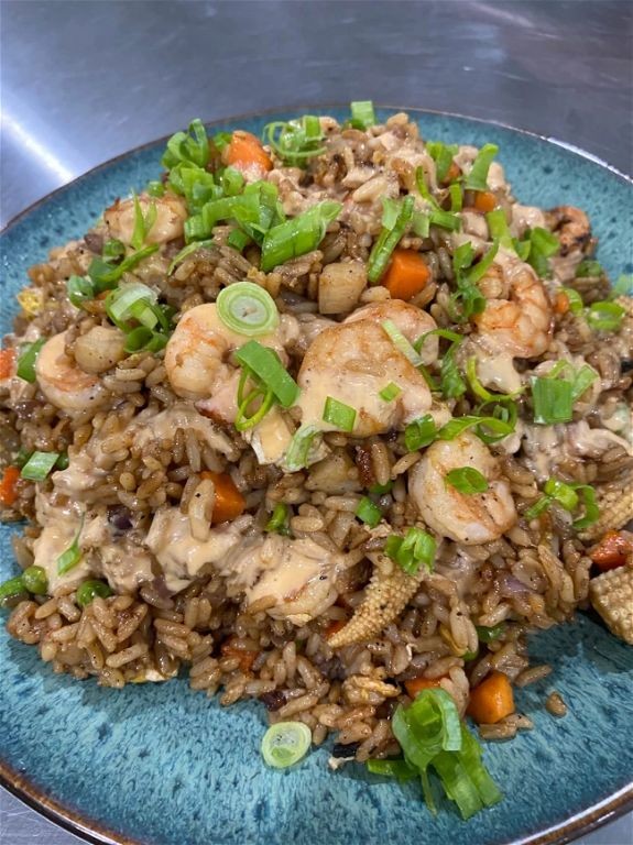 Teriyaki Sriracha Shrimp Fried Rice