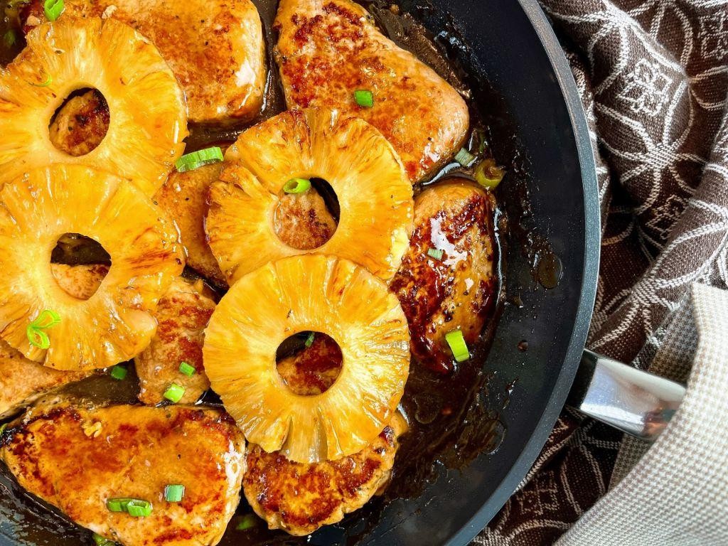 Teriyaki Thin Sliced Pork with Pineapple