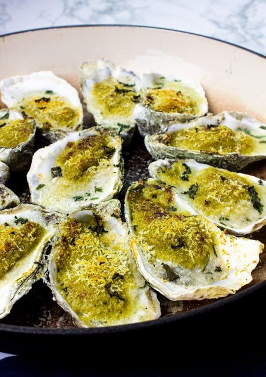 Thai Basil Grilled Oysters