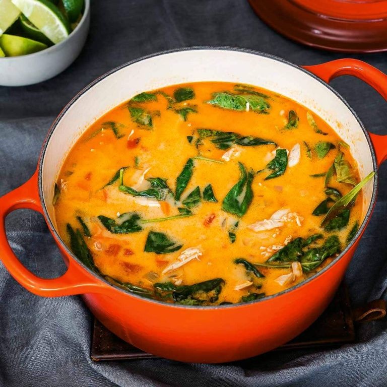 Thai Coconut Curry Chicken Soup
