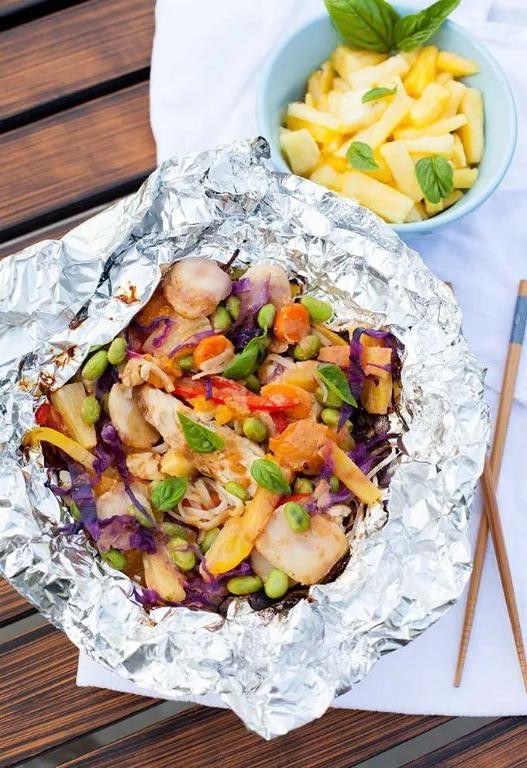 Thai Peanut Chicken Foil Pack