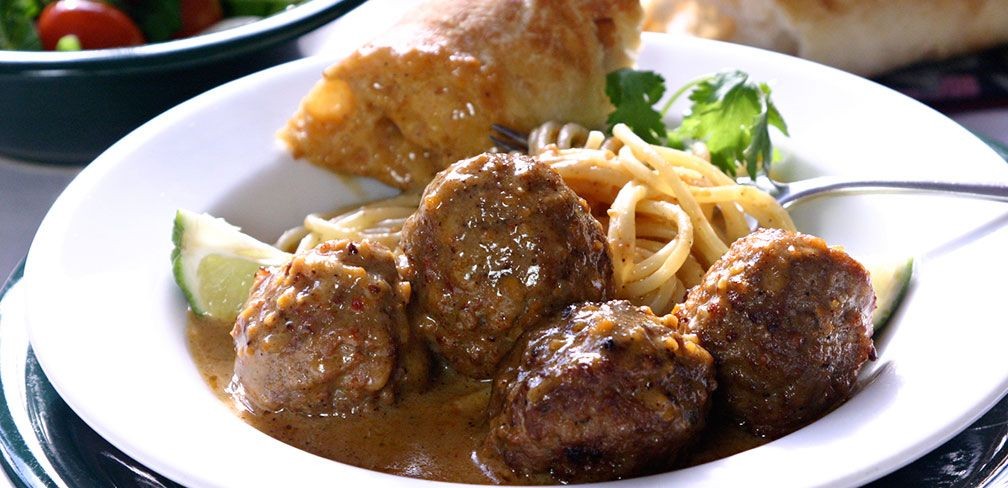 Thai Peanut Crock Pot Meatballs