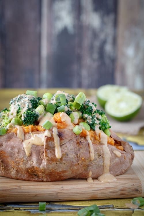 Thai Peanut Stuffed Potatoes