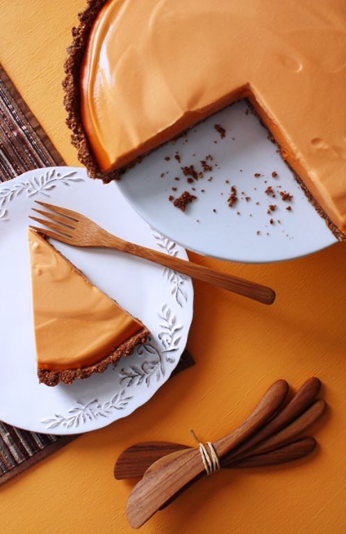 Thai Tea Cheesecake with a Buttery Crust