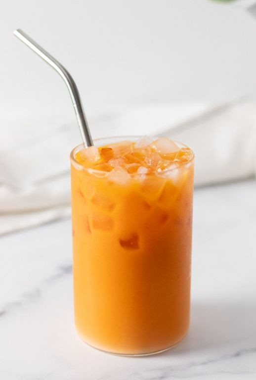 Thai Tea Latte with a Hint of Vanilla